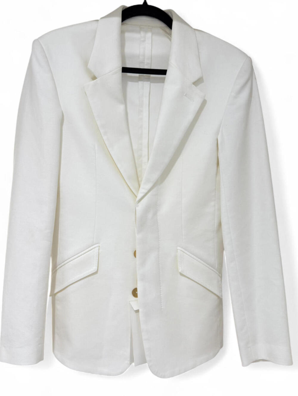 NWT DION LEE $980 Ivory Cinch-Back Oversized Blazer Gold Hardware Luxe Runway - Picture 5 of 15